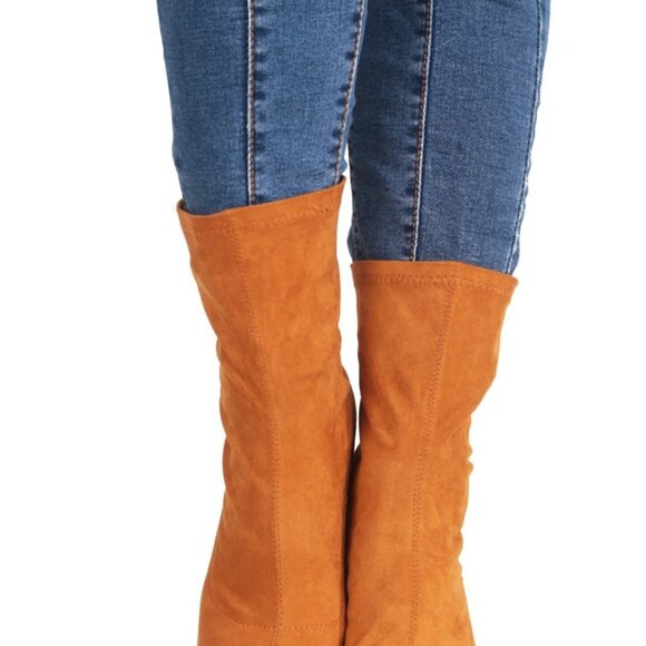 DUERO CATCH  ME IF YOU CAN HEELED BOOTIES-TAN( BRAND NEW !!!!!!!!!!!!!! - Picture 7 of 7